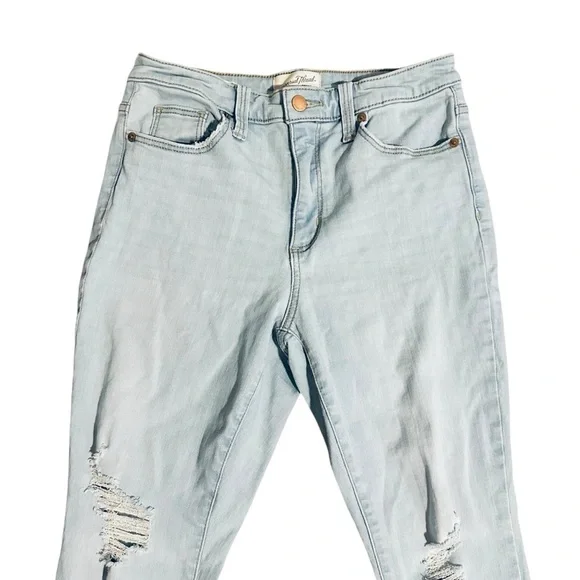 High Rise Skinny Distressed Jeans Light Wash 28 6 - Picture 4 of 6